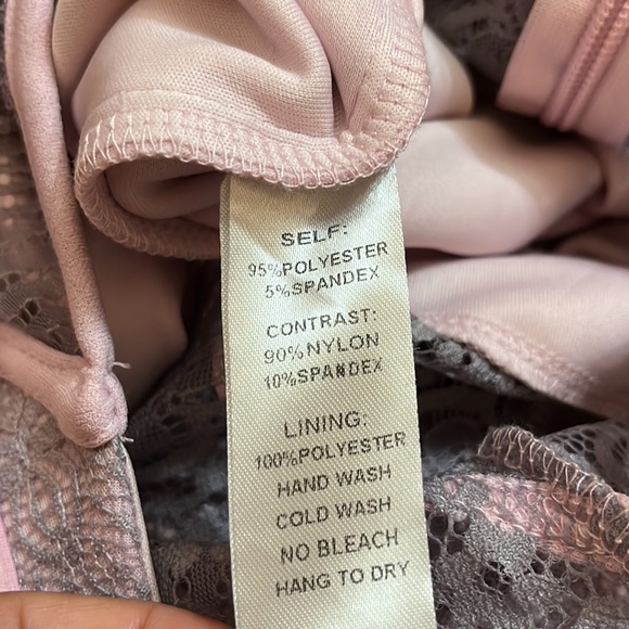 MadRag hand dyed lace bustier body con pink purple dress medium sheer cupped bra - Picture 9 of 12